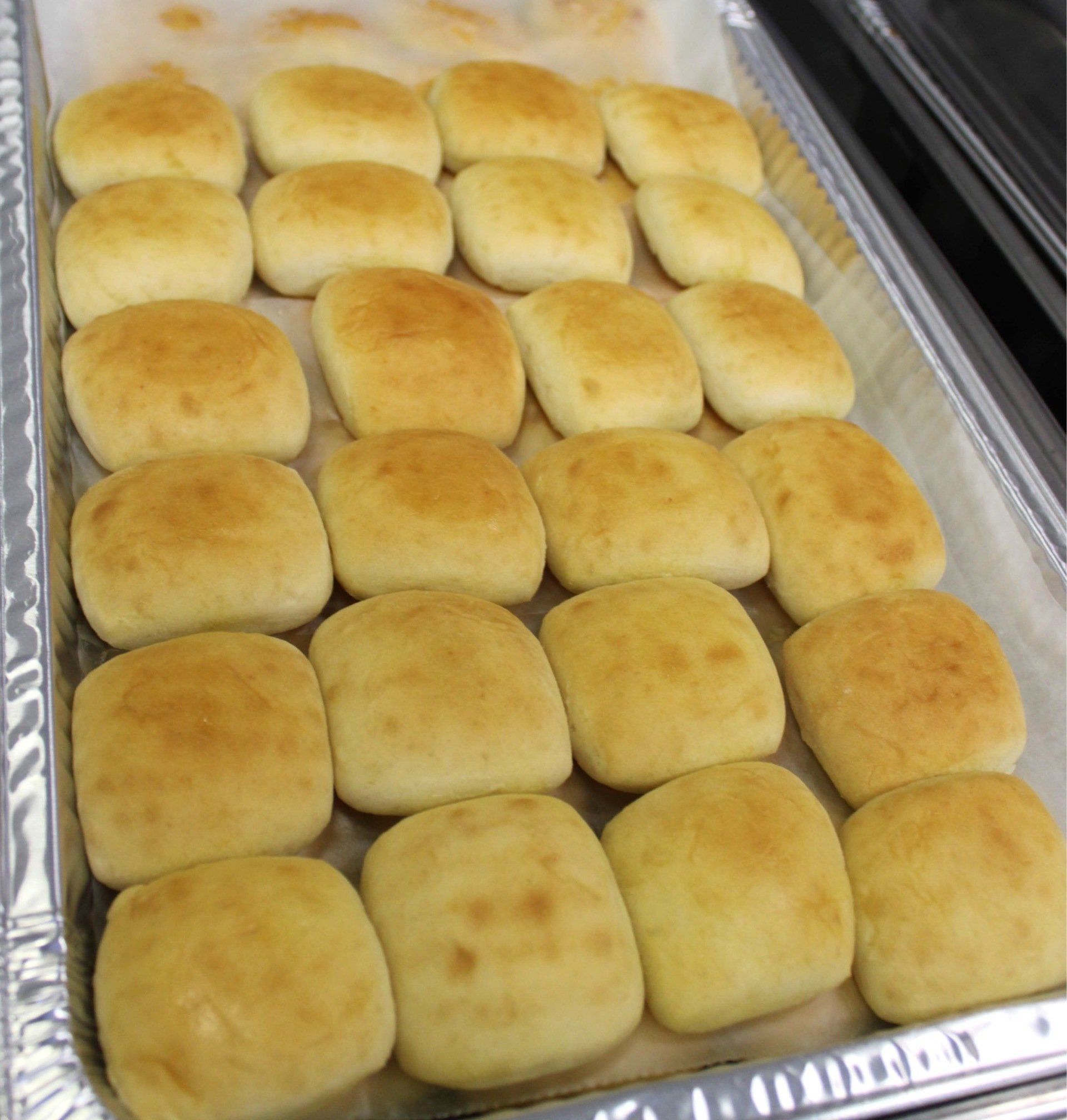tray of fresh baked rolls