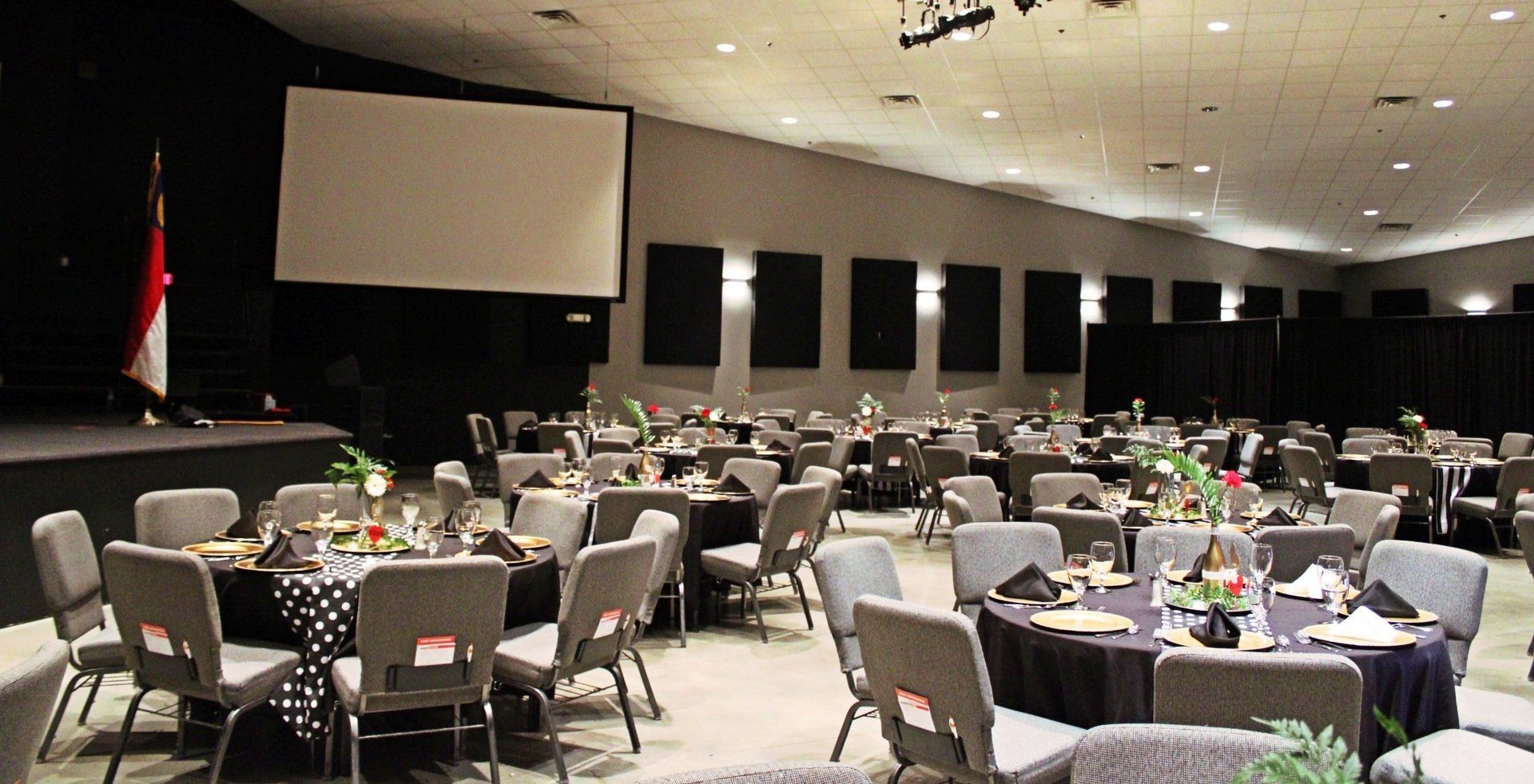 room set up at Manna Church venue