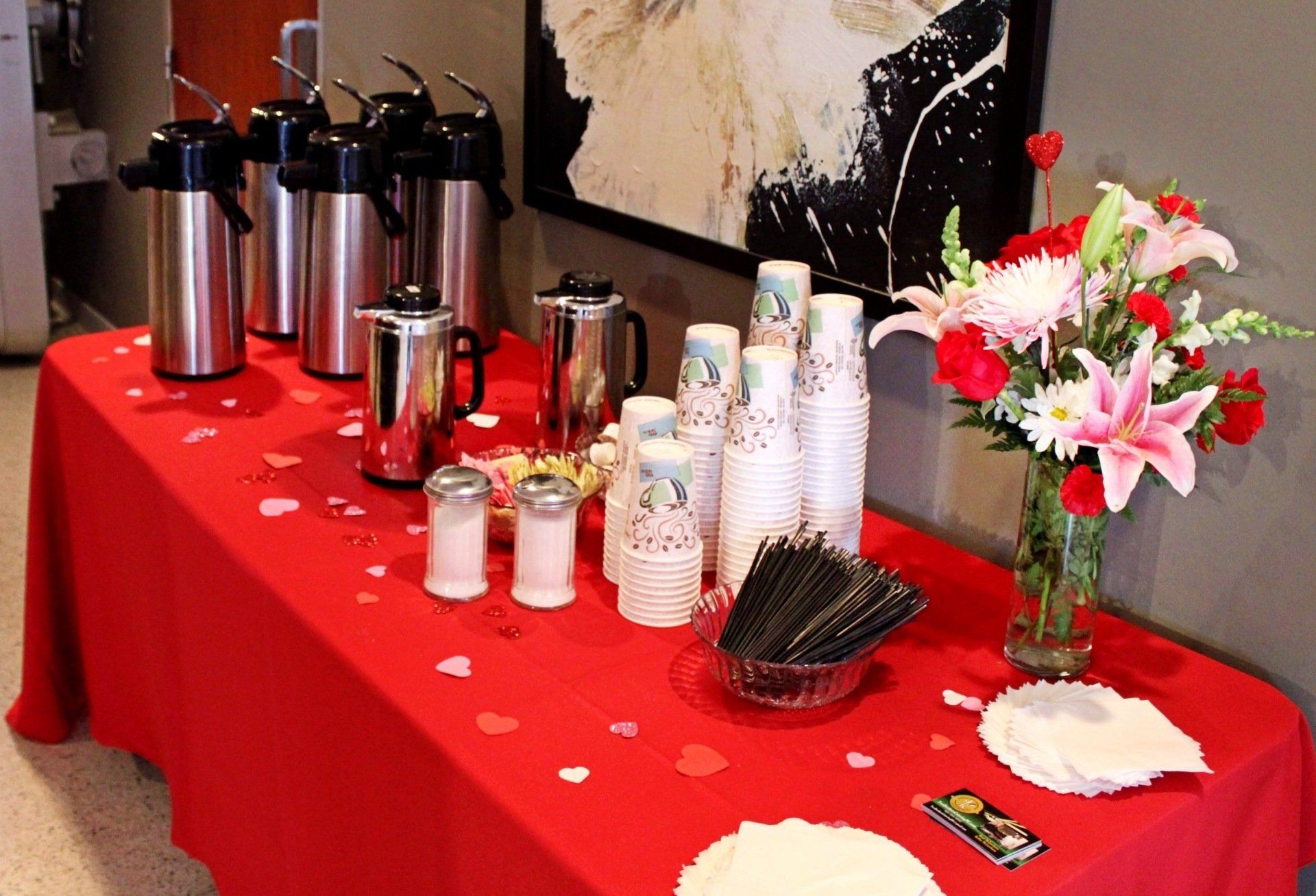 coffee and tea beverage table