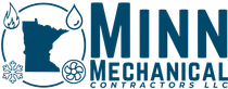 Logo for Minn Mechanical Contractors LLC with Minnesota outline, and icons.