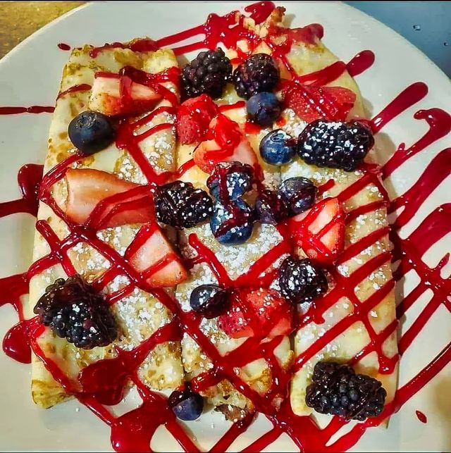 Berry crepes at Antonia's Pancake House