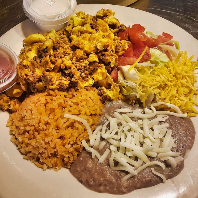 Huevos rancheros at Antonia's Pancake House