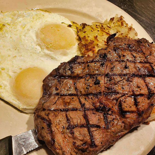 Steak and eggs at Antonia's Pancake House