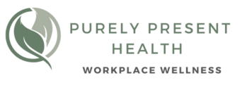 A logo for purely present health workplace wellness