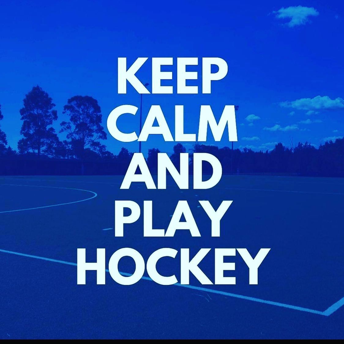 A poster that says keep calm and play hockey
