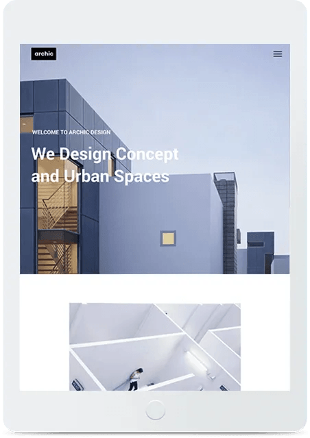 Architect Custom Web Design Tablet