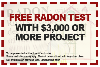 Free Radon Test with $3000 or More Project