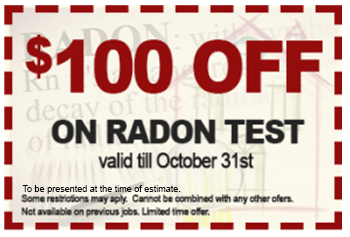 $100 Off on Radon Test