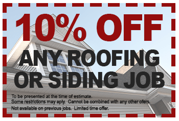 10% Off Any Roofing or Siding Job