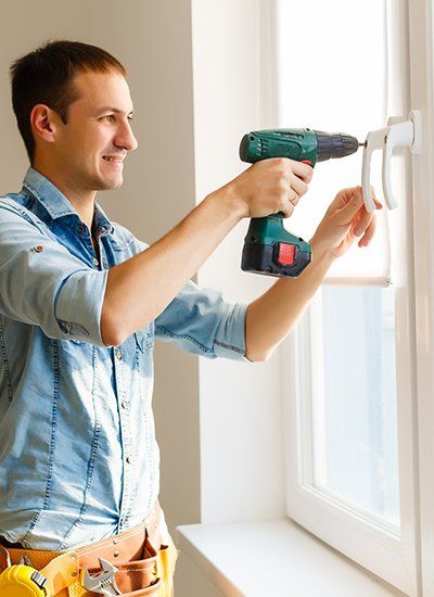 Repairman Fixing the Window | Finksburg, MD | Handyman On Call LLC