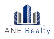 ANE Realty logo with blue and gray buildings above the company name