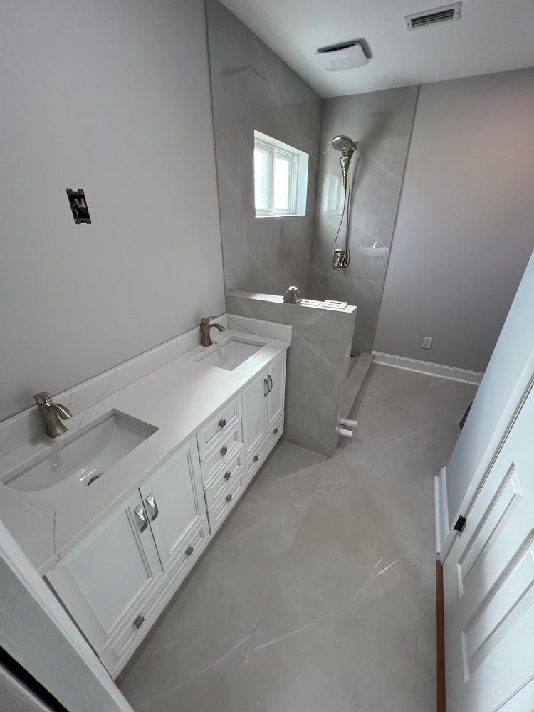 After remodeling a bathroom
