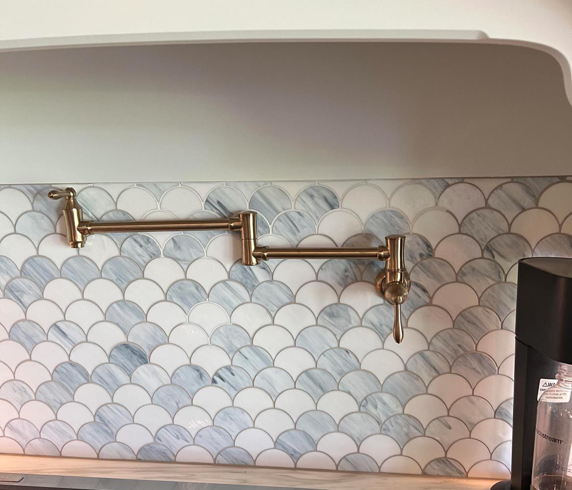 Installed pot filler