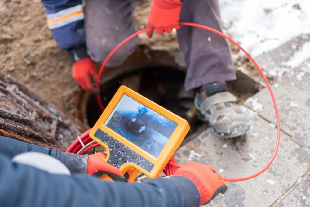 Using a camera for drain line inspection