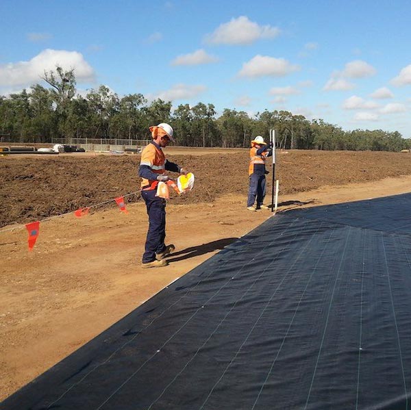 Advanced Group installed weed mat for environmental protection purposes