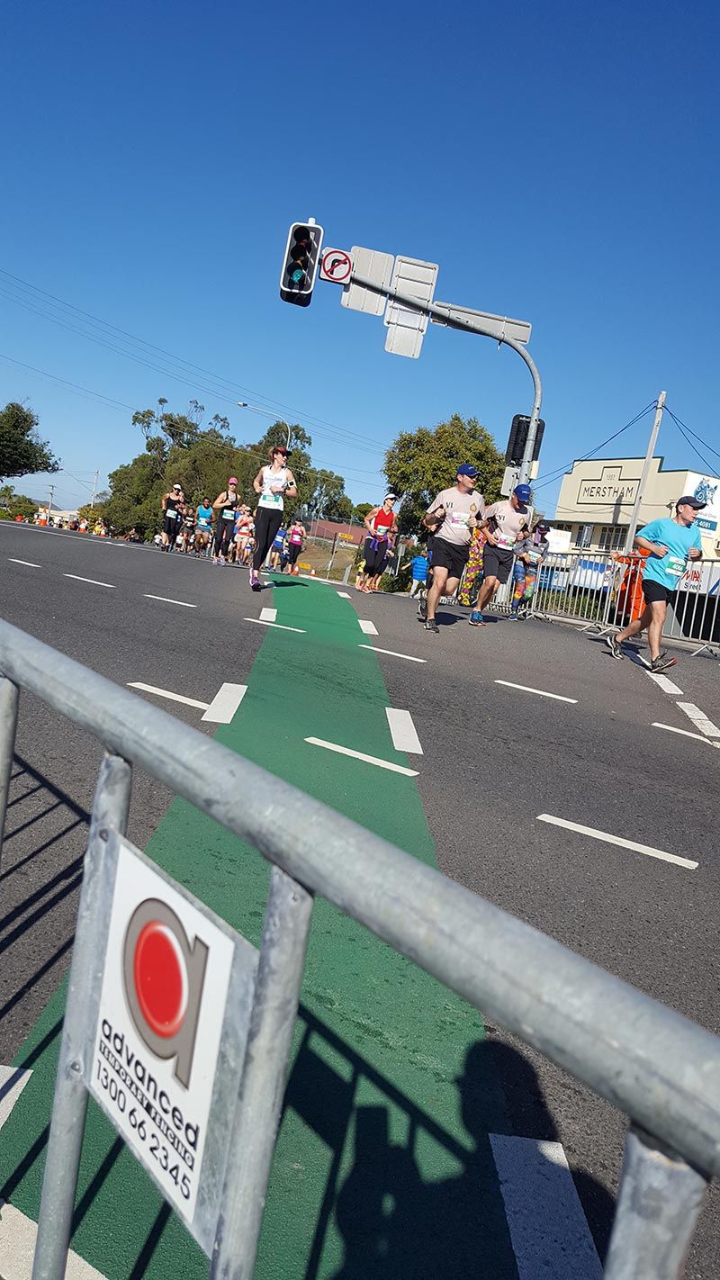 Advanced Group temporary event fencing installed at public fun run event