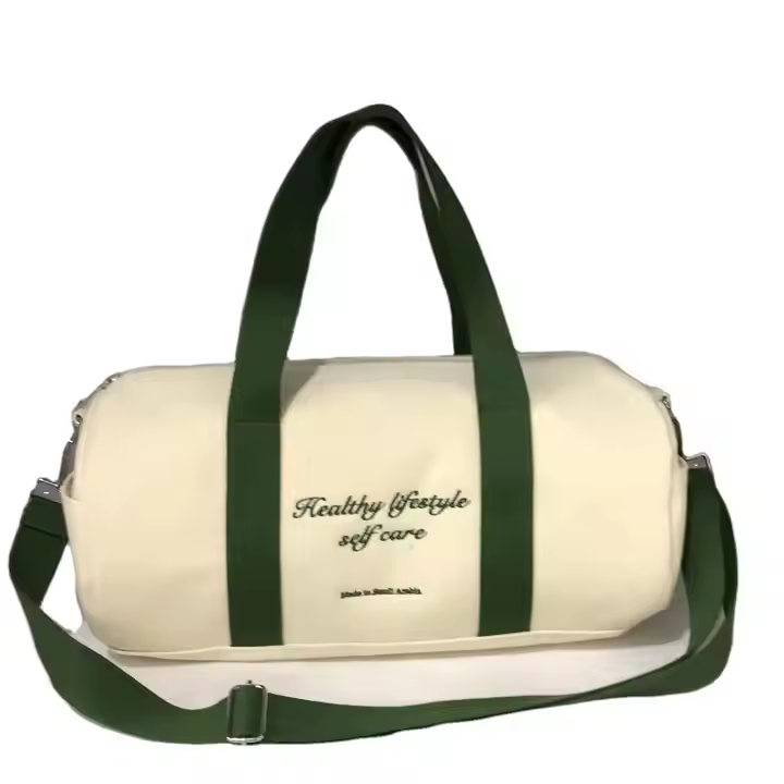 Personalized Canvas Travel Bag Fashion Weekend Duffle Bag With Zipper