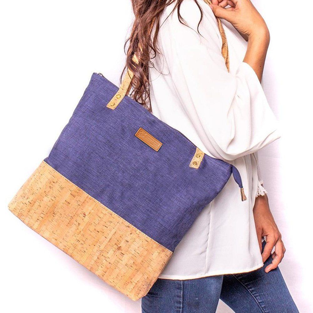 CORK CANVAS TOTE BAG