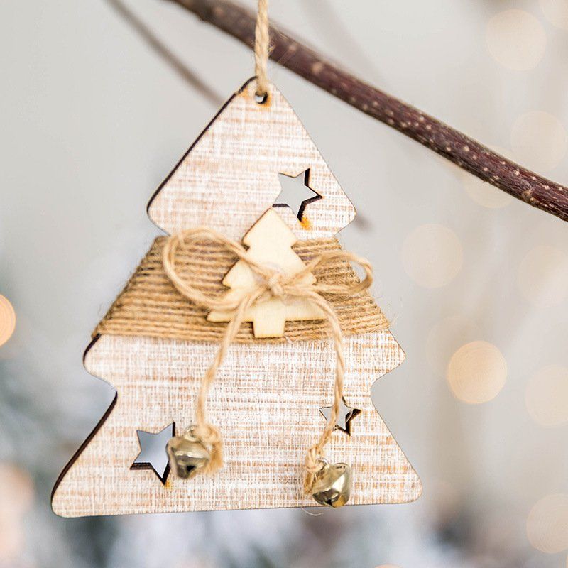 CHRISTMAS TREE WOOD HANGERS