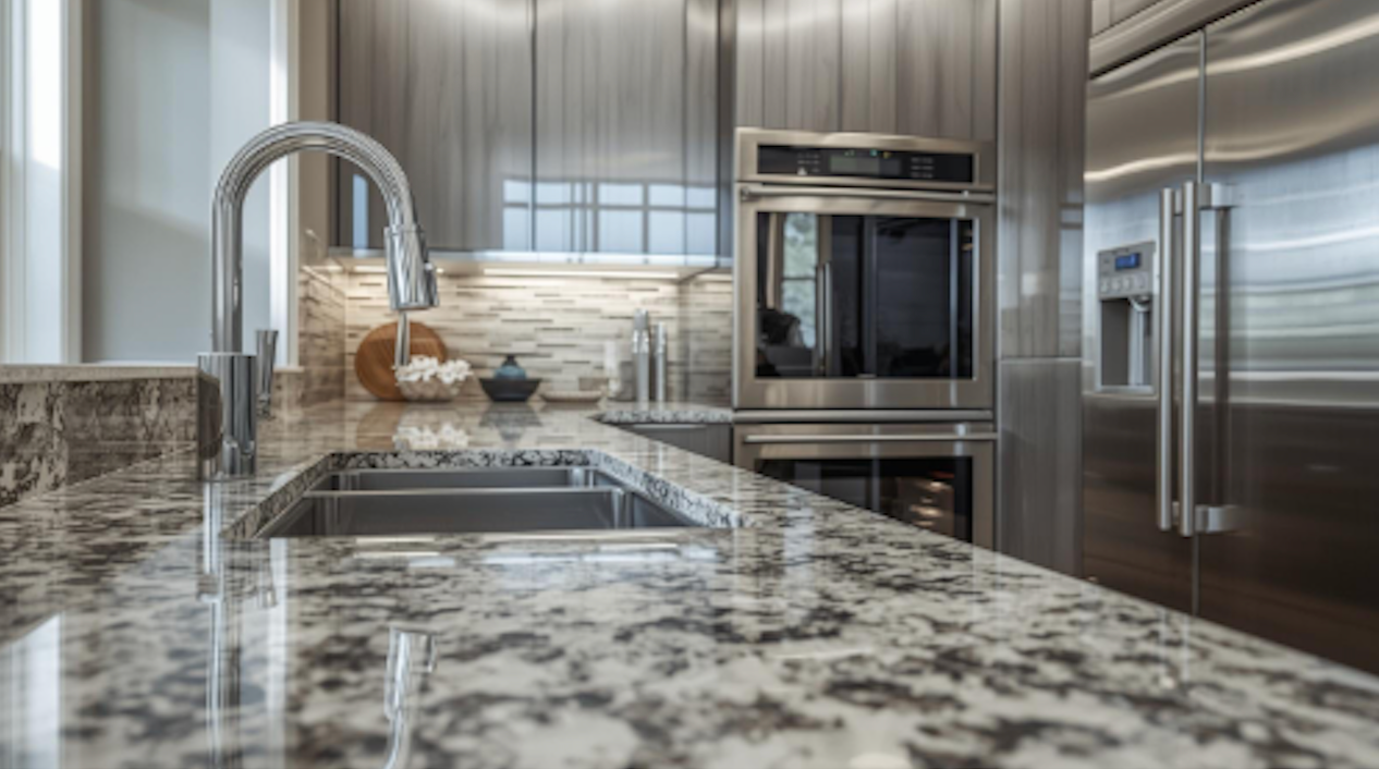 Person wearing mask and hat, inspecting a white bathtub with a device.