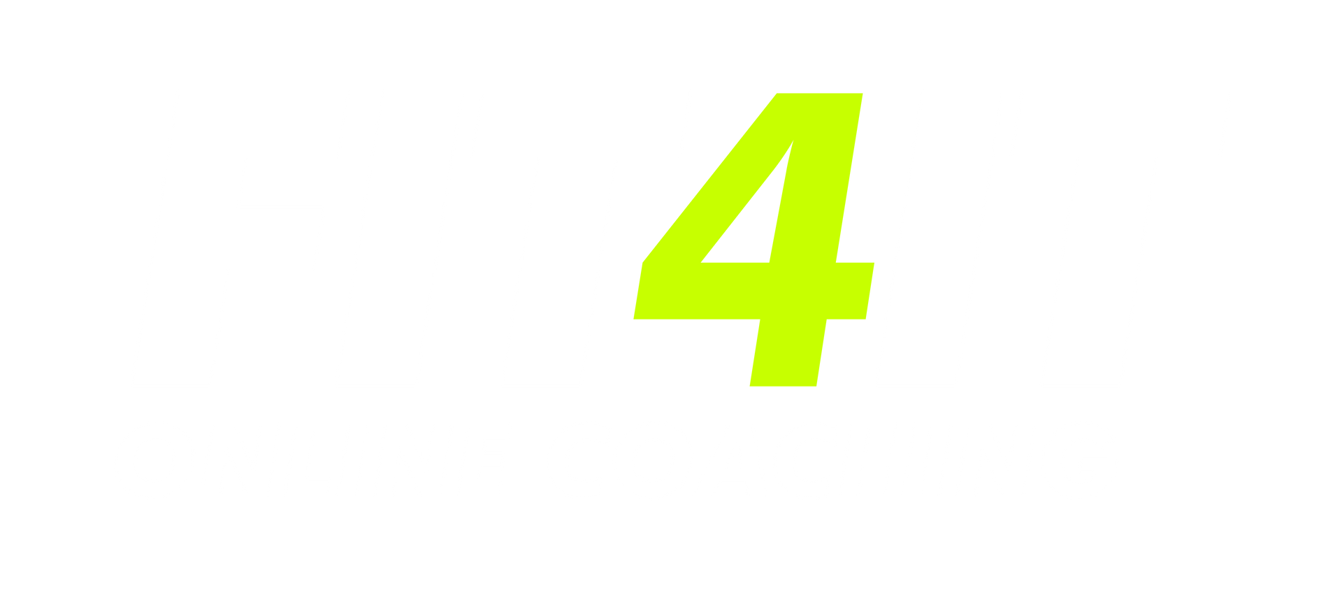 A green number four is floating in the air on a white background.