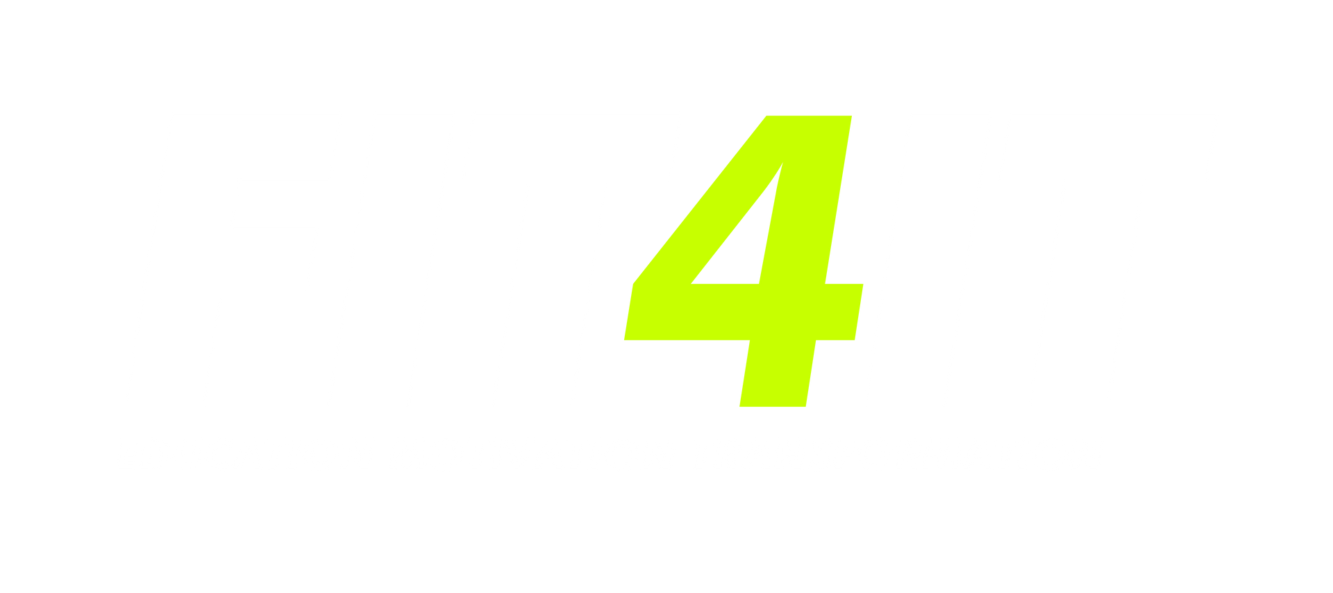 The number four is green and moving on a white background.