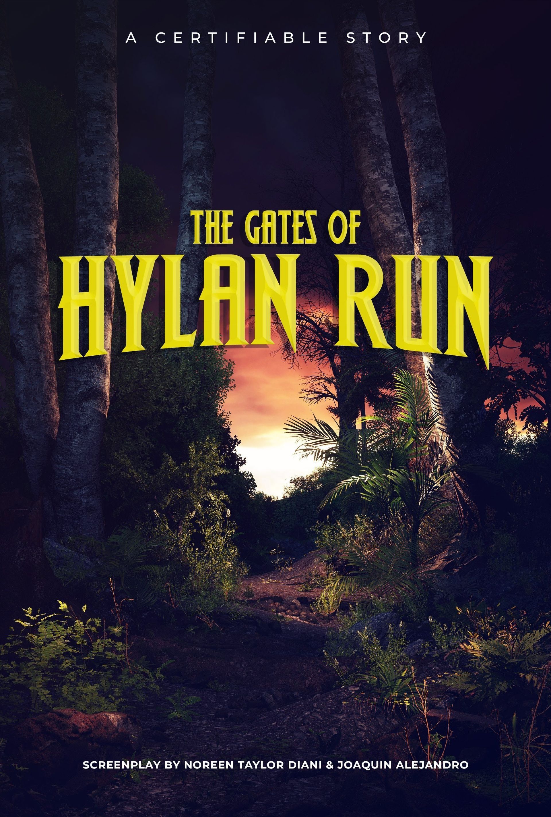 Cover art: Forest path leading to light, title 