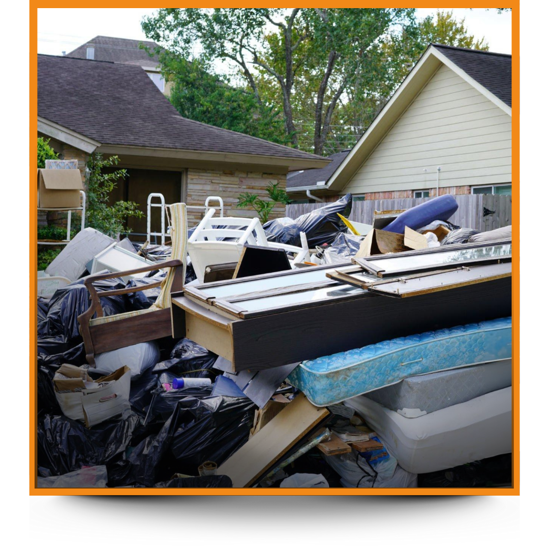 junk outside a house