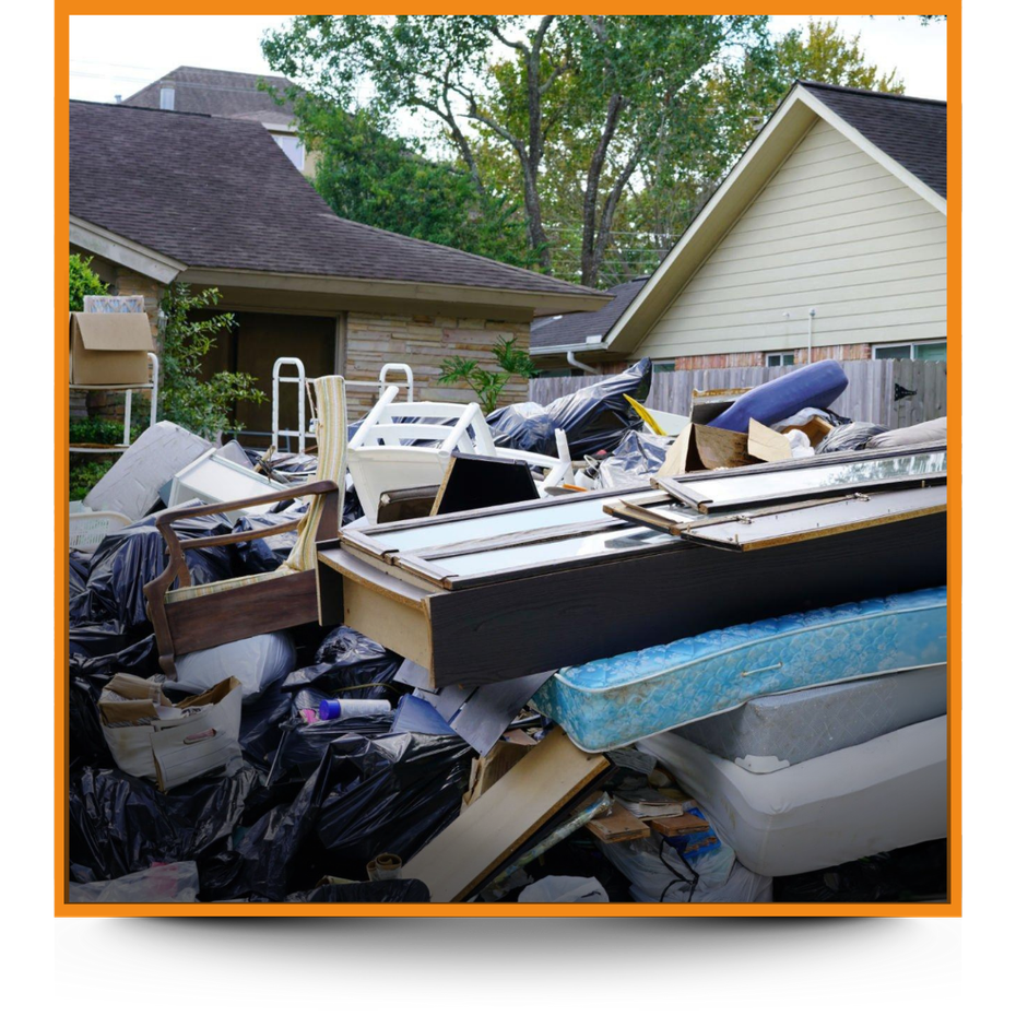 junk outside a house