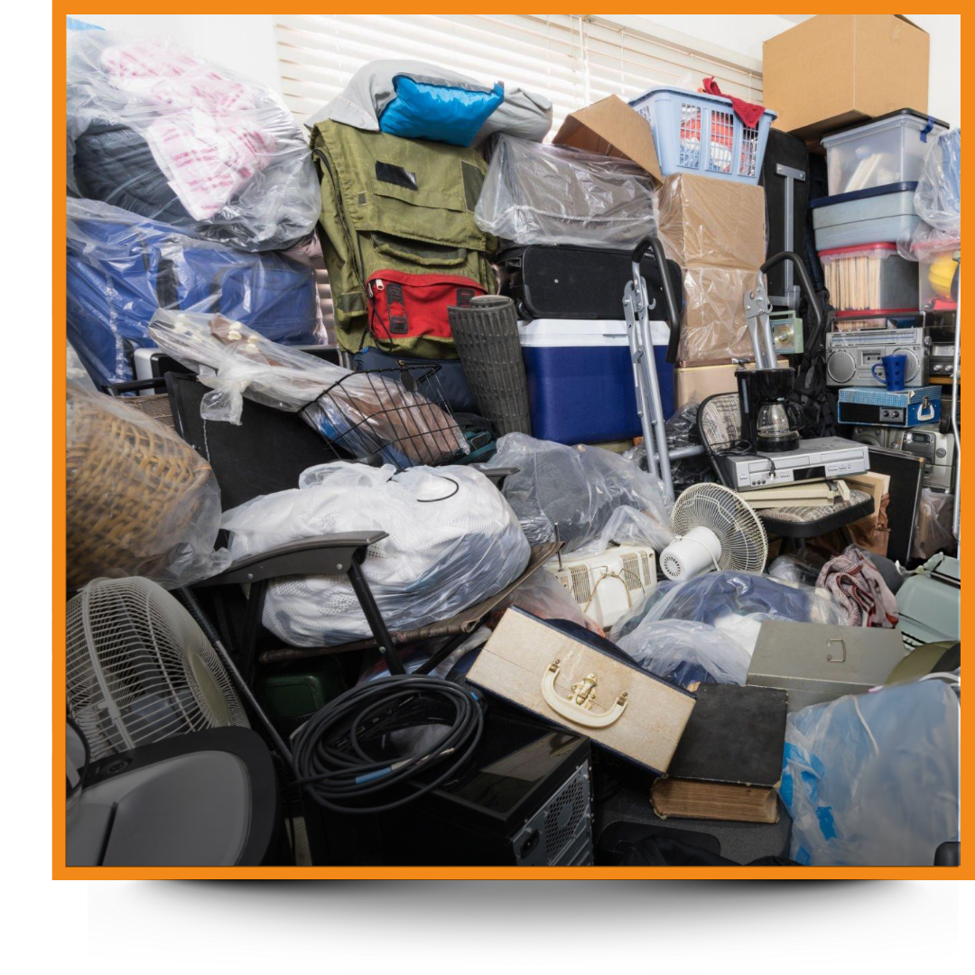 messy room full of things