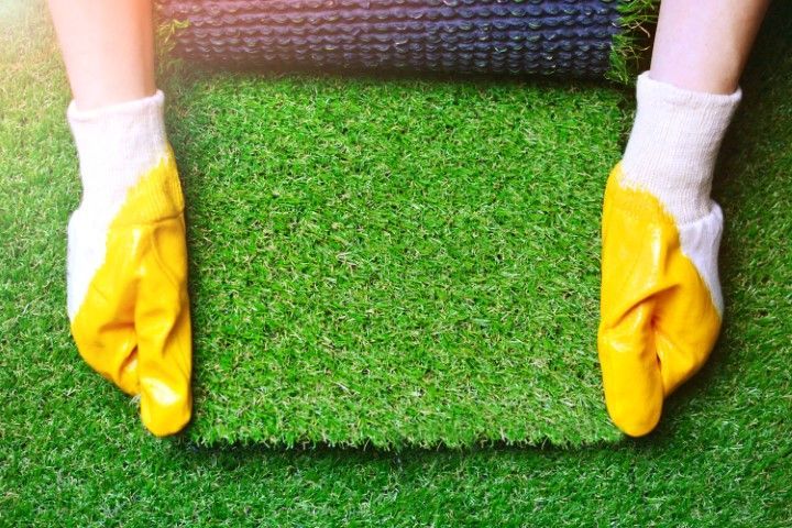 synthetic grass installation