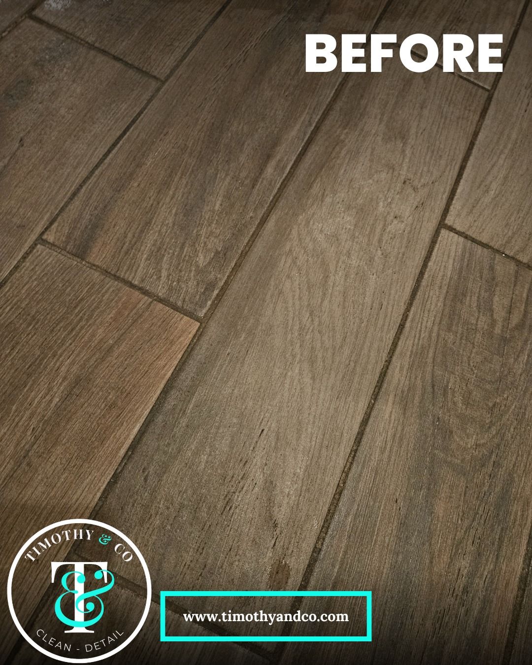A picture of a wooden floor before being cleaned.