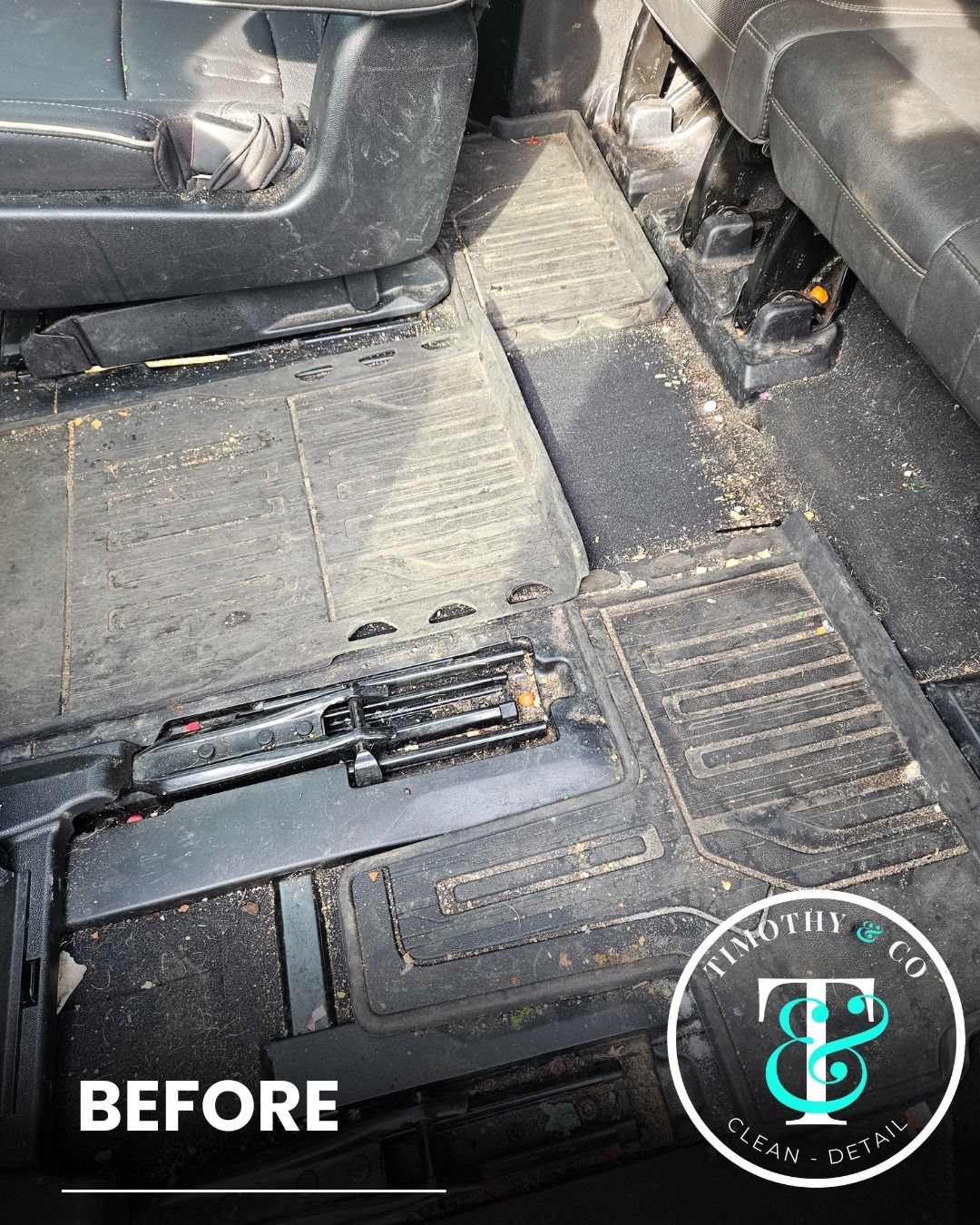 A picture of a wooden floor before being cleaned.