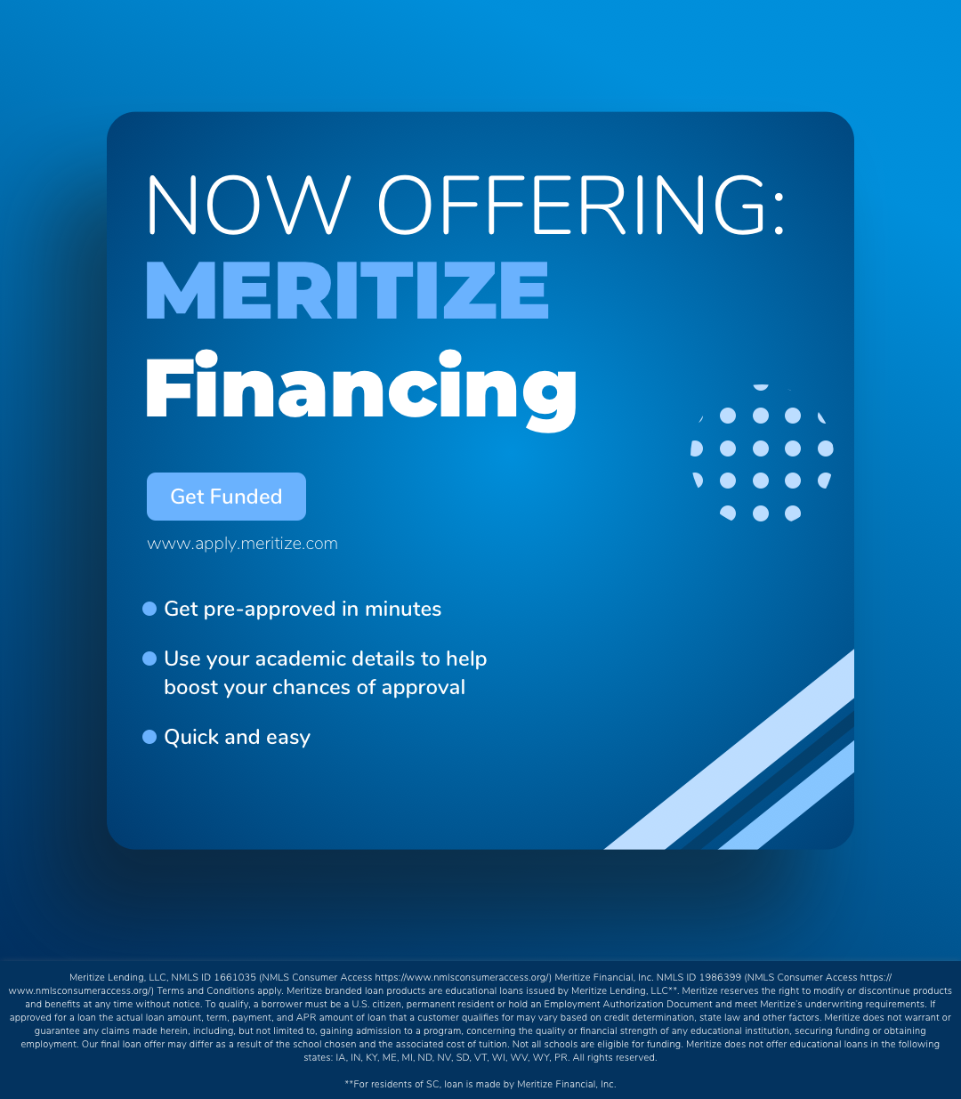 Meritize Financing