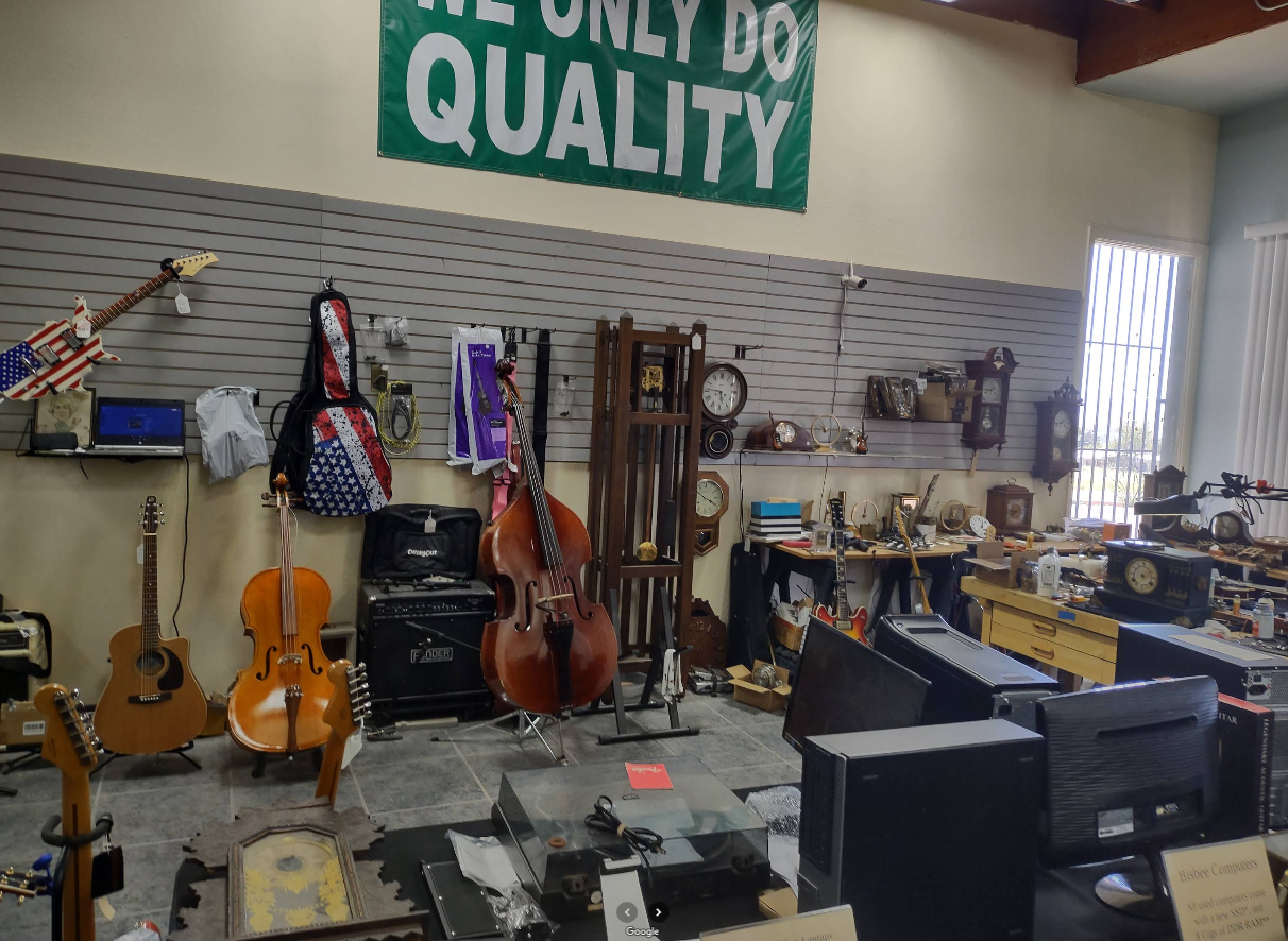 A room with a sign that says