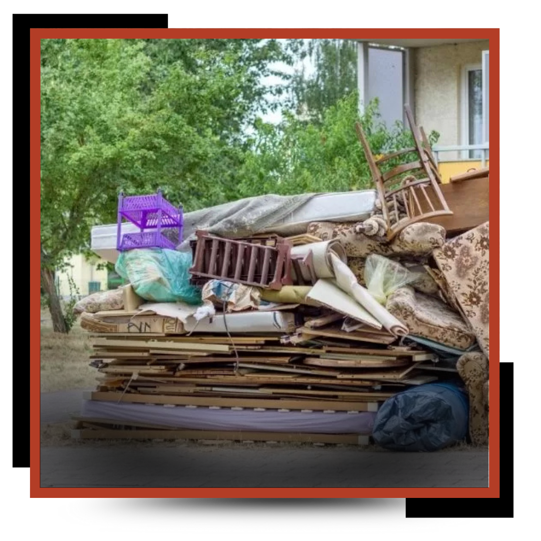 JP Junk Removal & Hauling Dump Truck in front of a house