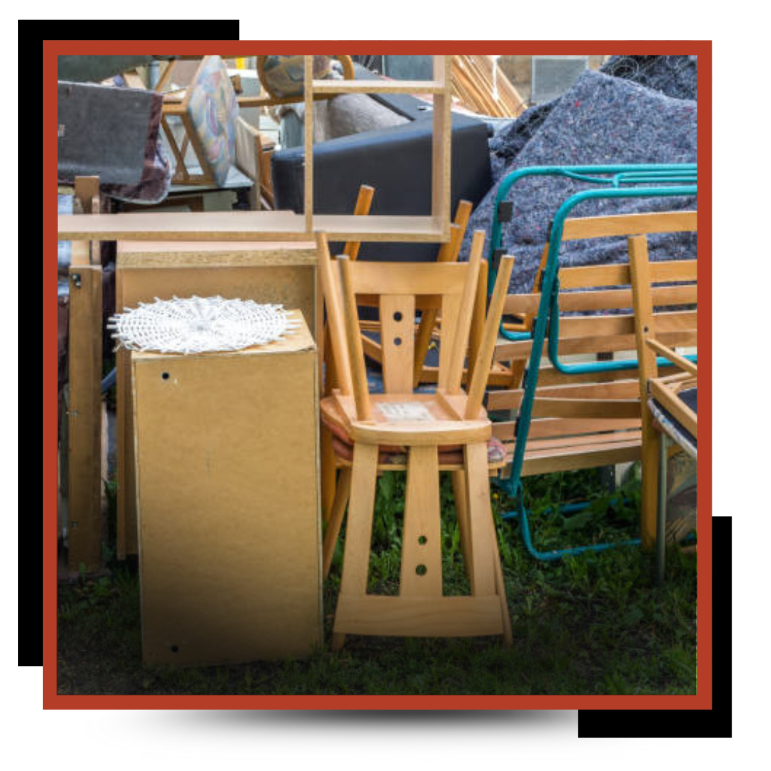 JP Junk Removal & Hauling Dump Truck in front of a house