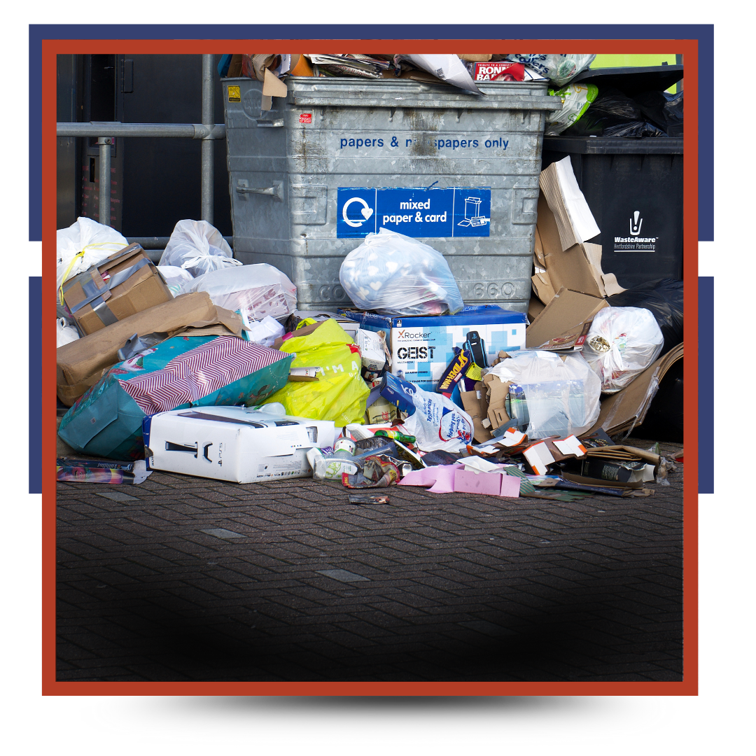 junk outside an apartment