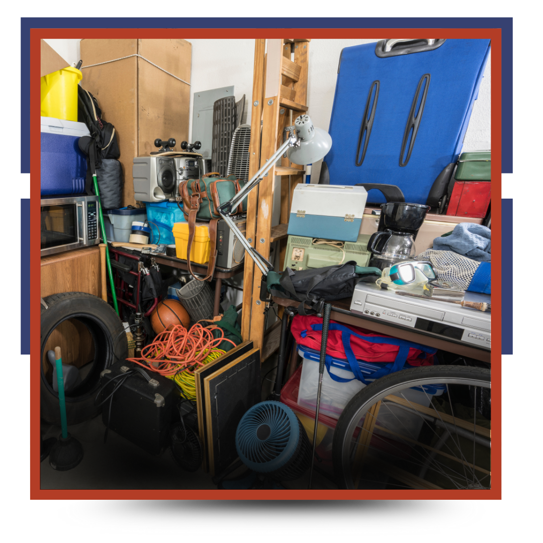 garbage outside a house