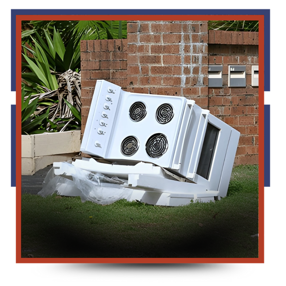 junk appliance on the ground