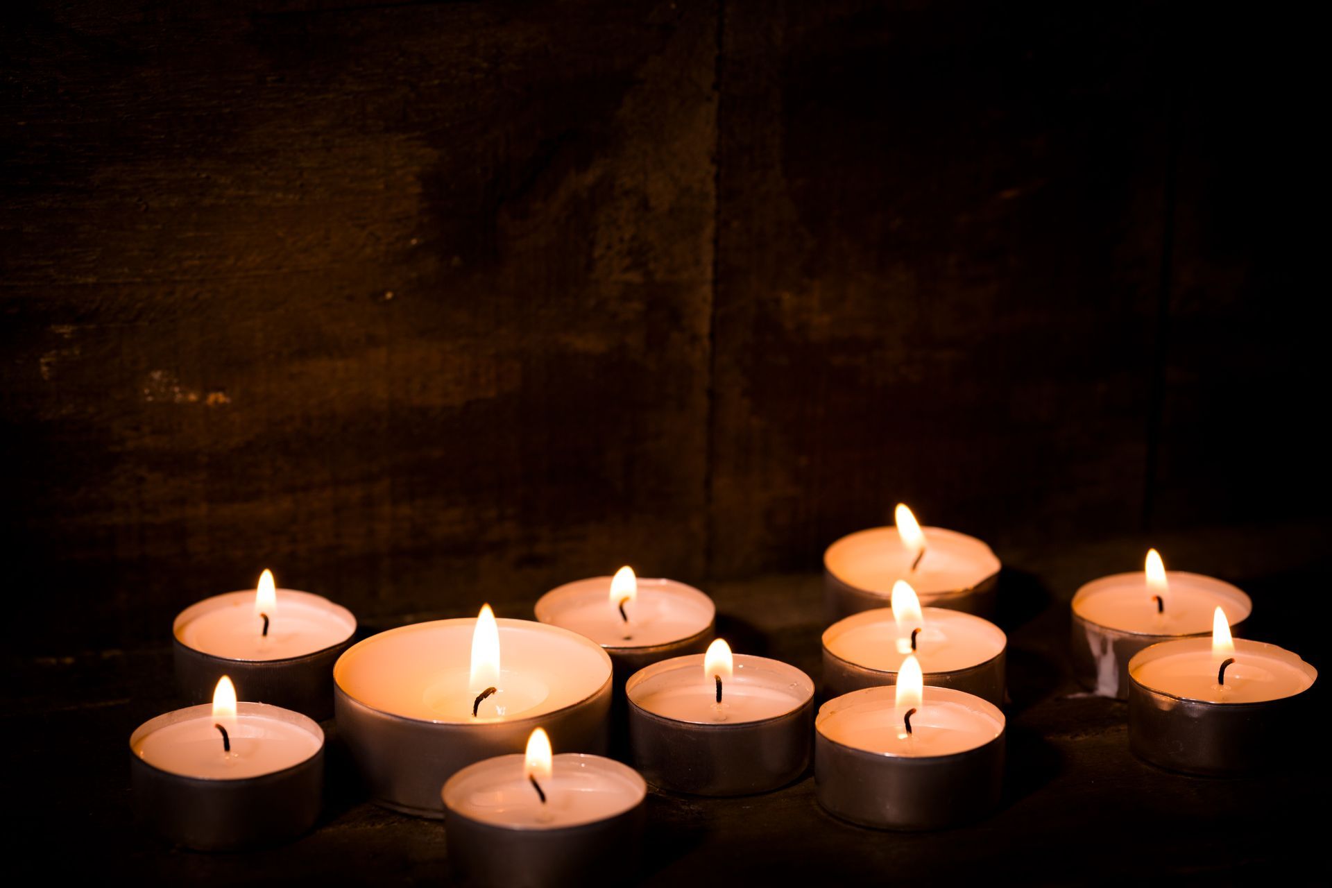 lit candles
