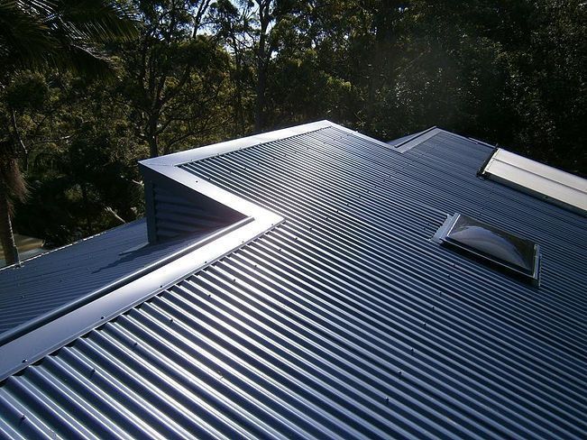 A Close Up of a Metal Roof — Apex Roofing Group in Byron Bay, NSW