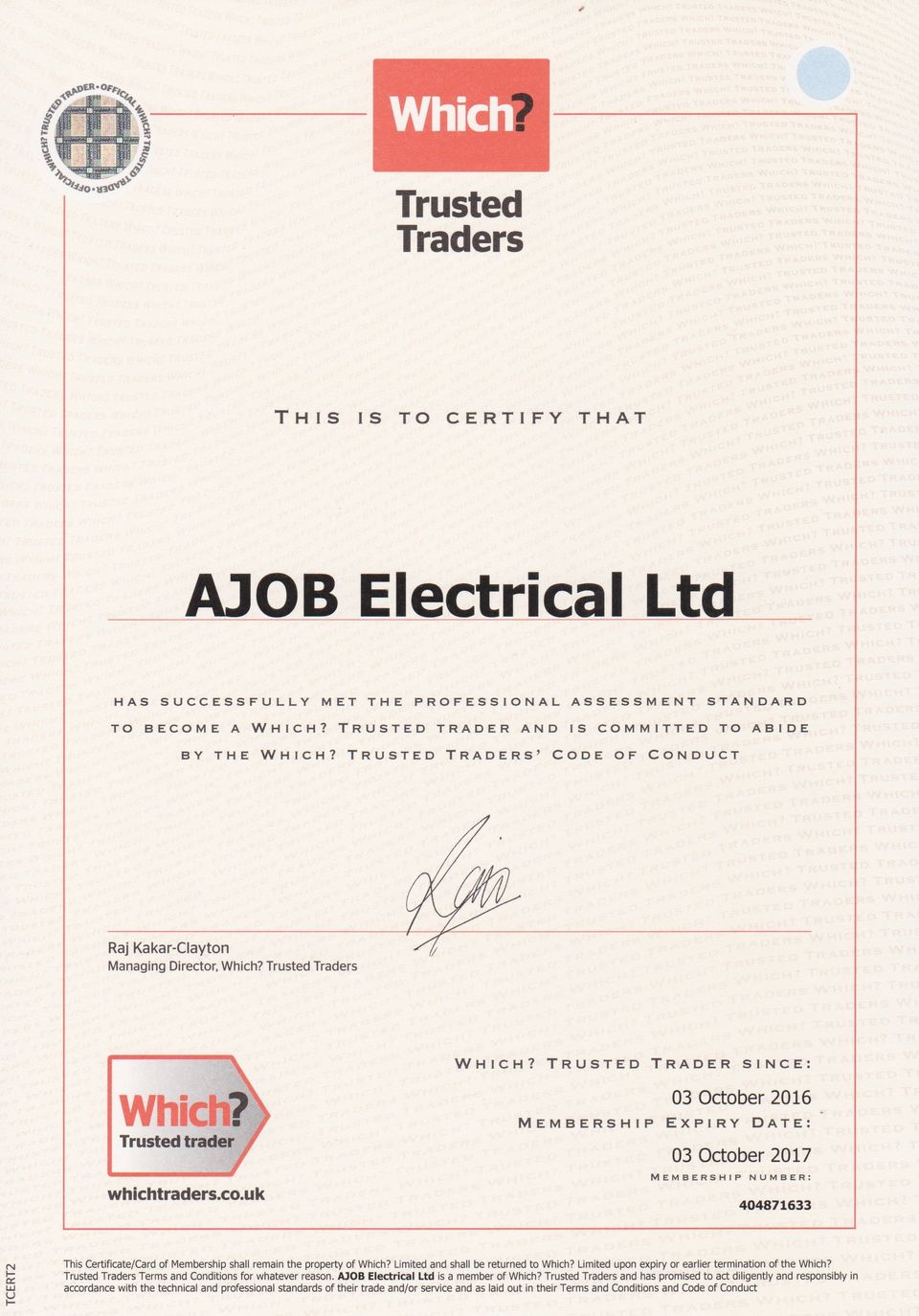 AJOB Electrical Ltd Electrician in Leeds & Which? Trusted Traders