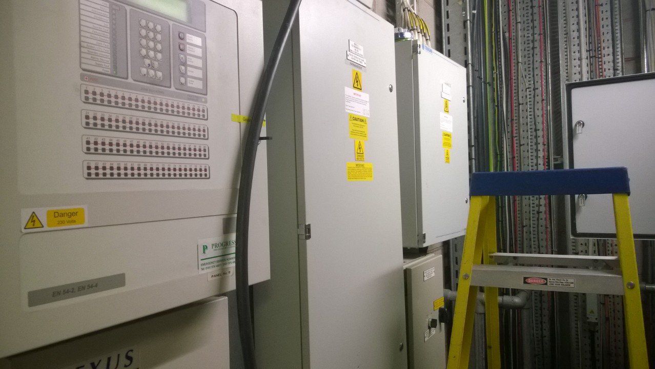 Photo of industrial electrical switchgear