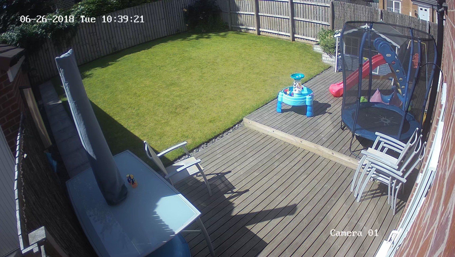 Image of a garden CCTV view