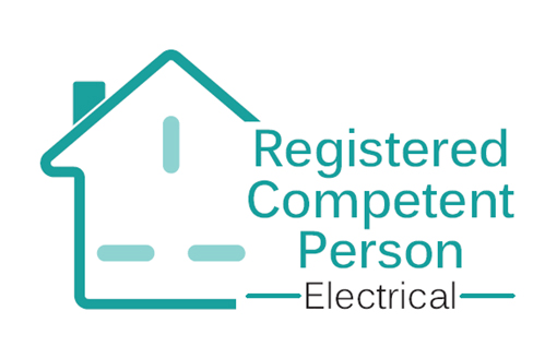 A logo for a registered competent person electrical.