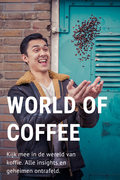 World of coffee, Koffie, verse koffiebonen en koffiecups
