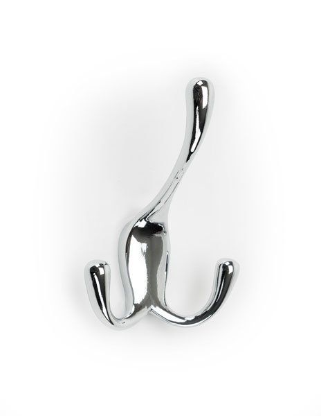 Chrome Color Option For Three Way Hook Organizer