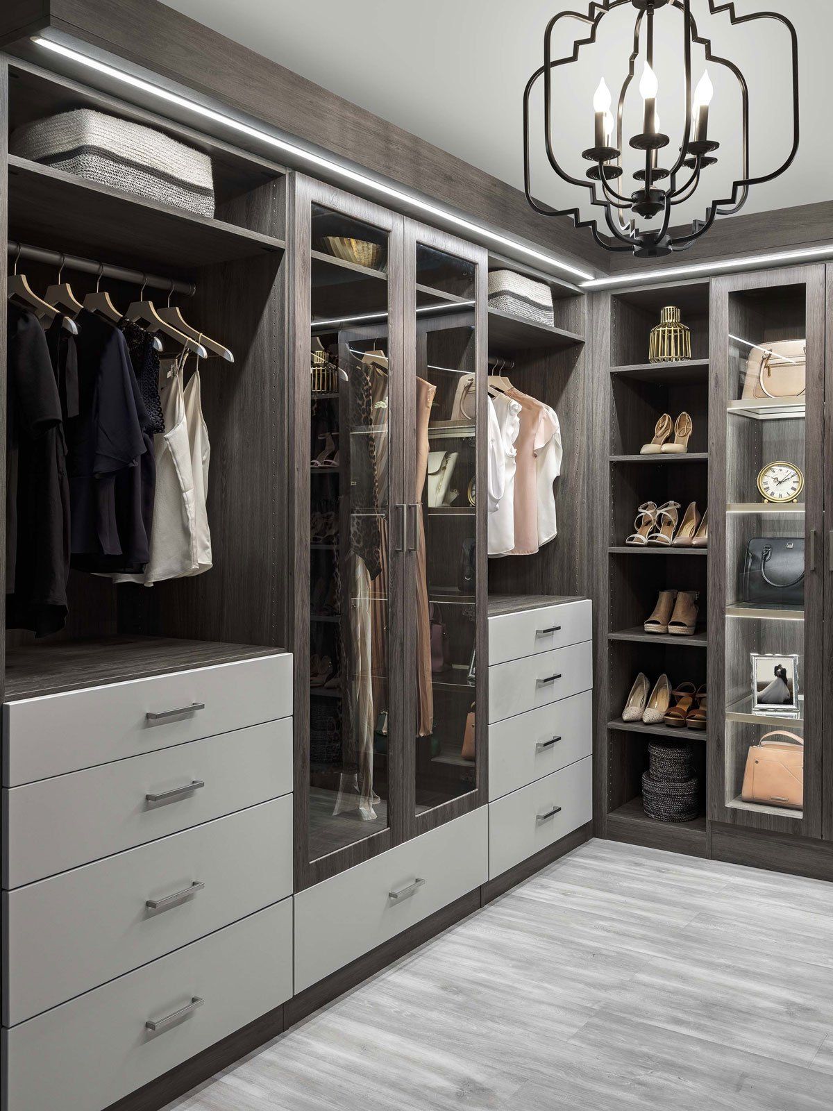 Ash and Vintage Walk In Closet System