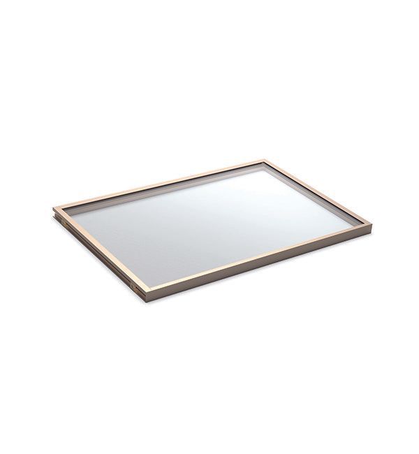 Matte Gold Color Option for LED Glass Shelf 20 Inch Depth 
